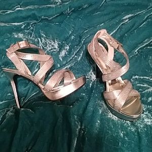 High heels with rinestones shoes